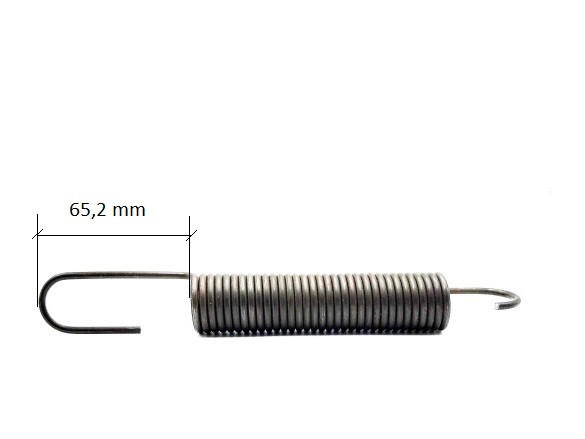 Húzórugó - 3,2x24,8x106 mm - A.196 natúr - aszimmetrikus fülek 90 fokban