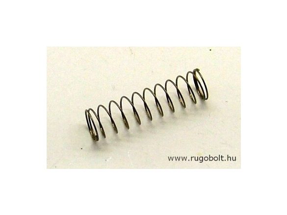 Nyomórugó - 0,4x7,3x30 mm - menetszám: 1+12+1 - rozsdamentes (inox) 