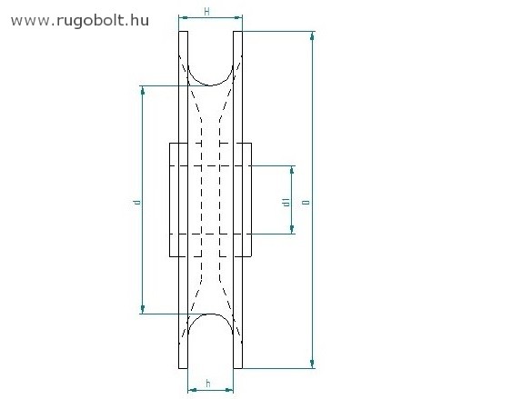 Műanyag csiga - átmérő: 74 mm