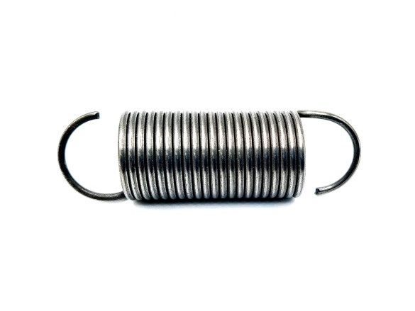 Húzórugó - 2,0x22x45 mm - A.70 - natúr, Rugóállandó:0,886 N/mm, max.rugóút:139 mm, itt az erő:123 N