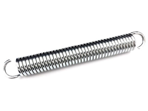 Húzórugó - 3,5x22x137 mm - A.163 - horganyzott Rugóállandó:6,191 N/mm, max.rugóút:81 mm, itt az erő:506 N
